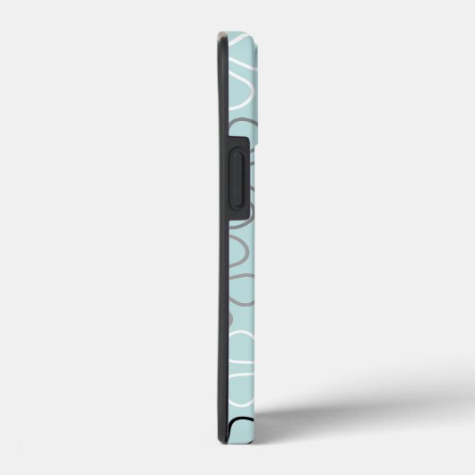 抽象芸術大花輪郭BWG+アヒル卵青 Case-Mate iPhoneケース (裏面 / 右)