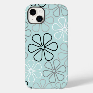 抽象芸術大花輪郭BWG+アヒル卵青 Case-Mate iPhone 14 PLUSケース