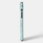 抽象芸術大花輪郭BWG+アヒル卵青 Case-Mate iPhoneケース (裏面 / 左)
