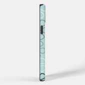 抽象芸術大花輪郭BWG+アヒル卵青 Case-Mate iPhoneケース (裏面 / 右)