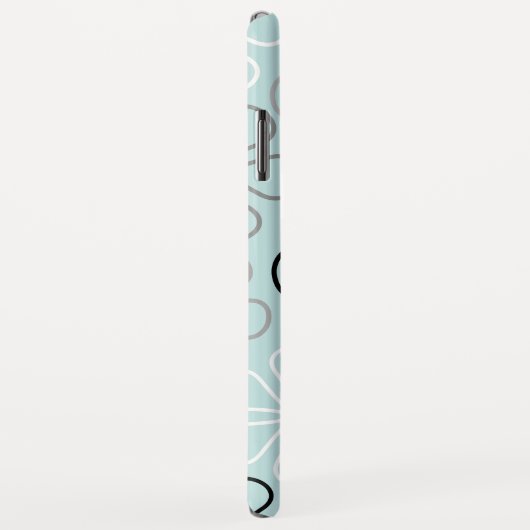 抽象芸術大花輪郭BWG+アヒル卵青 Case-Mate iPhoneケース (裏面/右)