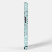 抽象芸術大花輪郭BWG+アヒル卵青 Case-Mate iPhoneケース (裏面 / 右)