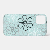 抽象芸術大花輪郭BWG+アヒル卵青 Case-Mate iPhoneケース (裏面 (横))
