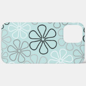 抽象芸術大花輪郭BWG+アヒル卵青 Case-Mate iPhoneケース (裏面 (横))