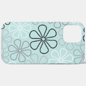 抽象芸術大花輪郭BWG+アヒル卵青 Case-Mate iPhoneケース (裏面 (横))