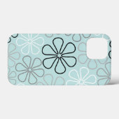 抽象芸術大花輪郭BWG+アヒル卵青 Case-Mate iPhoneケース (裏面 (横))