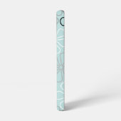 抽象芸術大花輪郭BWG+アヒル卵青 SAMSUNG GALAXYケース (左側面)