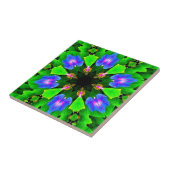 抽象芸術天の青い緑のタイル タイル (側面)