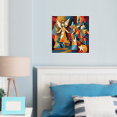 抽象芸術天使 箔ポスター (インサイチュ (寝室))