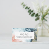 抽象芸術天水カラー結婚ズWebサイトRSVP エンクロージャーカード (スタンド正面)