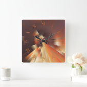 抽象芸術太陽光線 スクエア壁時計 (ホーム)