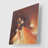 抽象芸術太陽光線 スクエア壁時計 (傾斜)