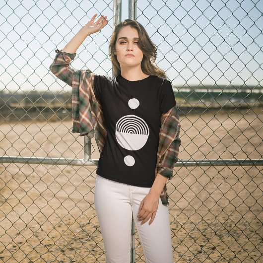 抽象芸術太陽円 Tシャツ