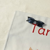 抽象芸術女子キツネ着衣 ビーチタオル (インサイチュ)