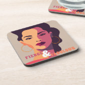 抽象芸術女性の激しい&素晴らしいモダン コースター (左側)