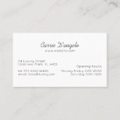 抽象芸術女性の髪とメイクアップビジネスのための顔 名刺 (裏面)