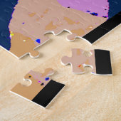 抽象芸術女性アールデコ ジグソーパズル (側面)