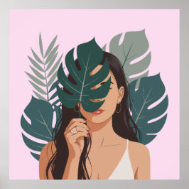 抽象芸術女性プリント、バリューポスター紙（マット） ポスター