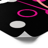 抽象芸術女性ラインアートマイチョイス私の体 ポスター (角)