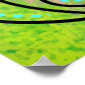 抽象芸術女性顔ムードポスターキュビズムスタイル ポスター (角)