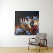 抽象芸術女性顔1 – ステンドグラス タペストリー (インサイチュ(横))