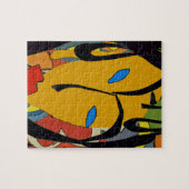 抽象芸術女性顔 ジグソーパズル (横)