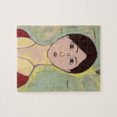 抽象芸術女性顔 ジグソーパズル (横)