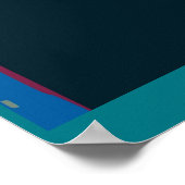 抽象芸術女性顔 ポスター (角)