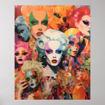 抽象芸術女性顔