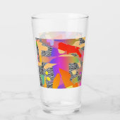 抽象芸術姿と赤いヘッドドレス タンブラーグラス (裏面)