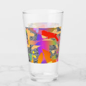 抽象芸術姿と赤いヘッドドレス タンブラーグラス (正面)