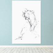 抽象芸術姿- キャンバスプリント (インサイチュ (ウッドフロア))