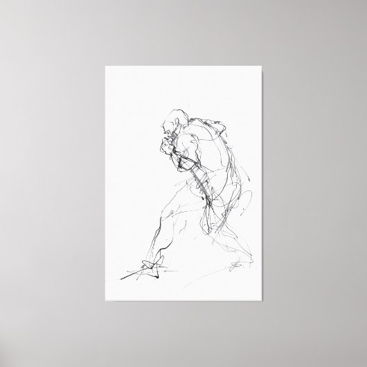 抽象芸術姿- キャンバスプリント (正面)