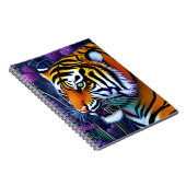 抽象芸術威厳のある捕食虎 ノートブック (右側)