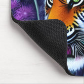 抽象芸術威厳のある捕食虎 マウスパッド (コーナー)