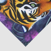 抽象芸術威厳のある捕食虎 薄葉紙 (詳細)