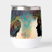 抽象芸術婦人の母自然の木と花 (右面)