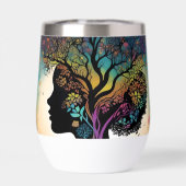 抽象芸術婦人の母自然の木と花 (背面)