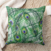 抽象芸術孔雀の羽のパターン クッション (ブランケット)