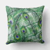 抽象芸術孔雀の羽のパターン クッション (裏面)