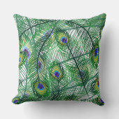 抽象芸術孔雀の羽のパターン クッション (正面)