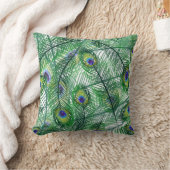 抽象芸術孔雀の羽のパターン クッション (ブランケット)