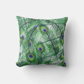 抽象芸術孔雀の羽のパターン クッション (正面)