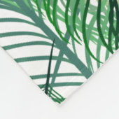 抽象芸術孔雀の羽パターンモノグラム フリースブランケット (角)