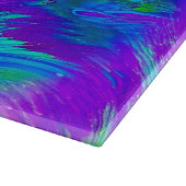 抽象芸術孔雀の羽根ガラス切断板 カッティングボード (角)