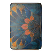 抽象芸術孔雀アールデコ バスマット (正面縦)