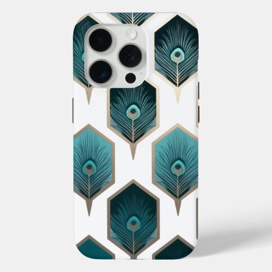 抽象芸術孔雀フェザー幾何デザイン Case-Mate iPhoneケース (裏面)