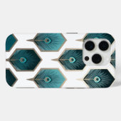 抽象芸術孔雀フェザー幾何デザイン Case-Mate iPhoneケース (裏面 (横))