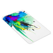 抽象芸術孔雀絵を描（ばちゃばちゃ）跳ねる マグネット (右側)