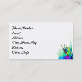 抽象芸術孔雀絵を描(ばちゃばちゃ)跳ねる 名刺 (裏面)